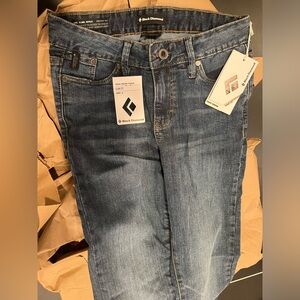 Black diamond slim fit crag denim pants size 2, new with tag